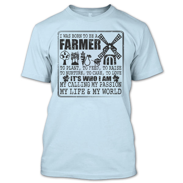 Born To Be A Farmer T Shirt, Coolest Farmer T Shirt