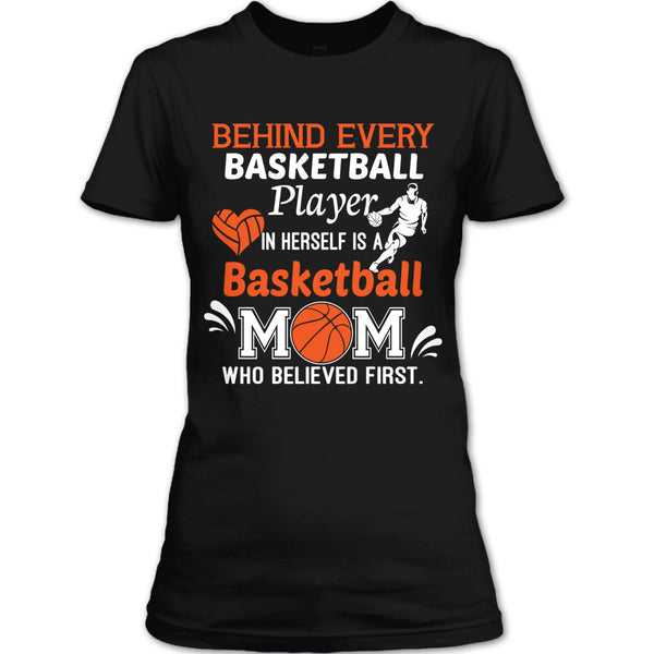 A black t-shirt with the shopify logo