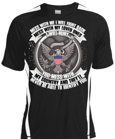 A black t-shirt with the shopify logo