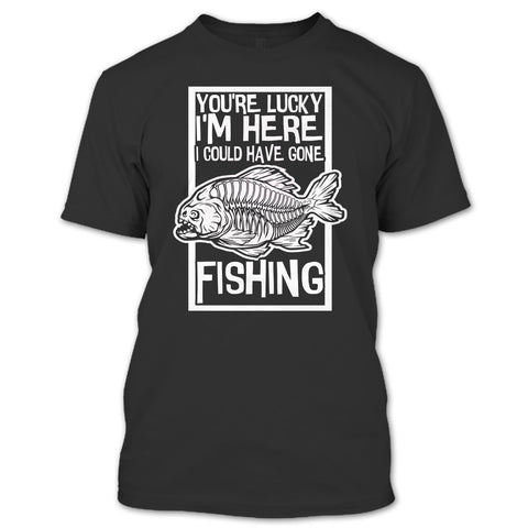 A black t-shirt with the shopify logo