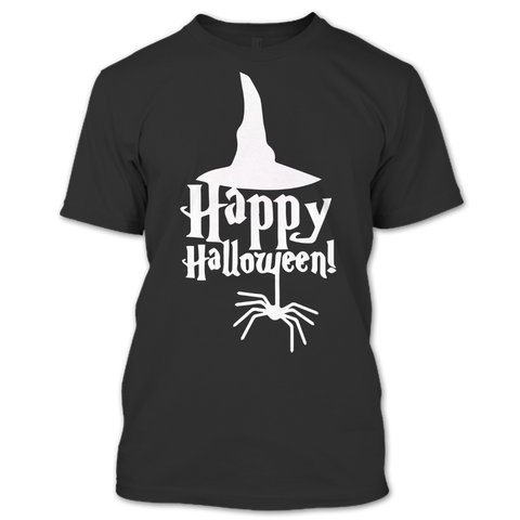 A black t-shirt with the shopify logo