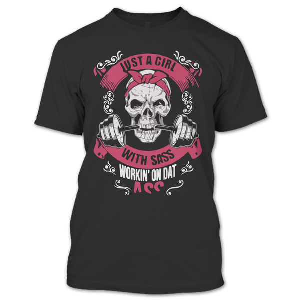 A black t-shirt with the shopify logo