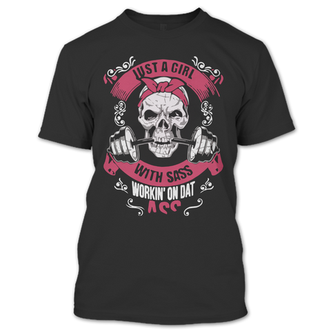 A black t-shirt with the shopify logo