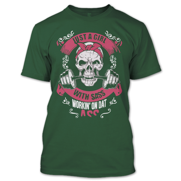 A black t-shirt with the shopify logo