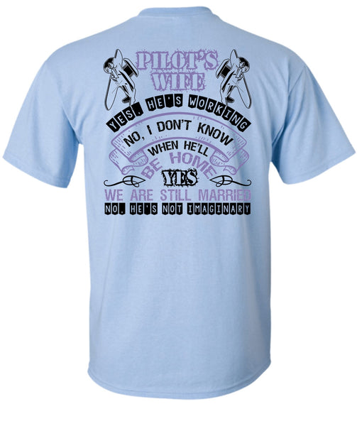 Pilot's Wife T Shirt, I Love Husband T Shirt