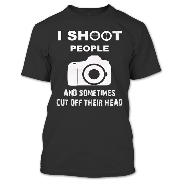 A black t-shirt with the shopify logo