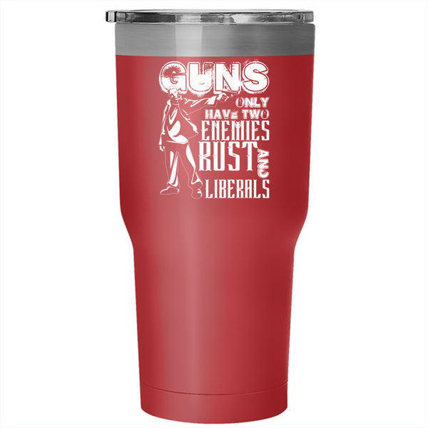 Guns Tumbler 30 oz Stainless Steel, Awesome Gift For Gunaholic Travel Mug