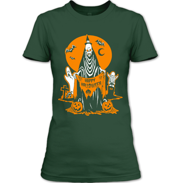 A black t-shirt with the shopify logo