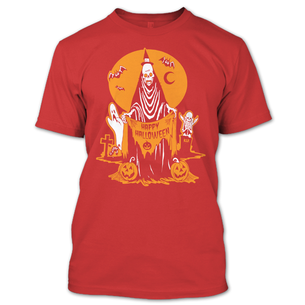 A black t-shirt with the shopify logo