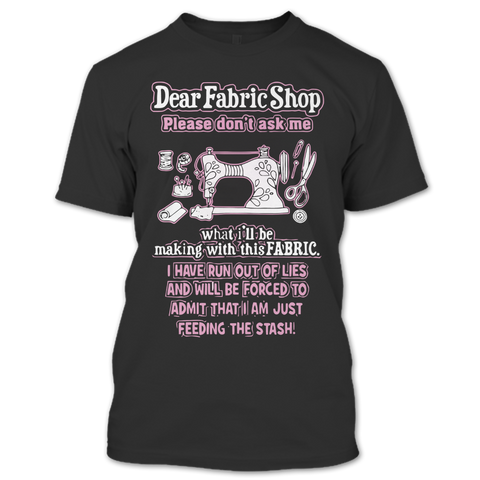 A black t-shirt with the shopify logo