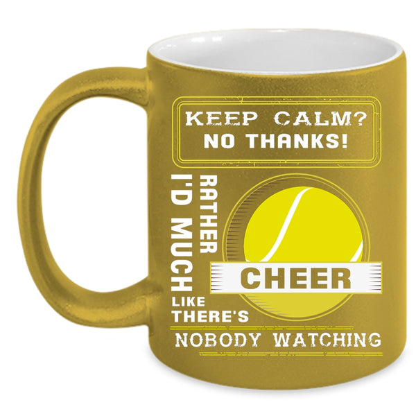 I'd Much Rather Cheer Coffee Mug, Cool Softball Coffee Cup