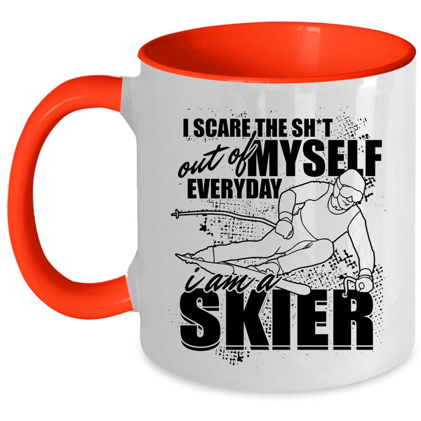 Funny Gift For Skier Coffee Mug, I Am A Skier Accent Mug