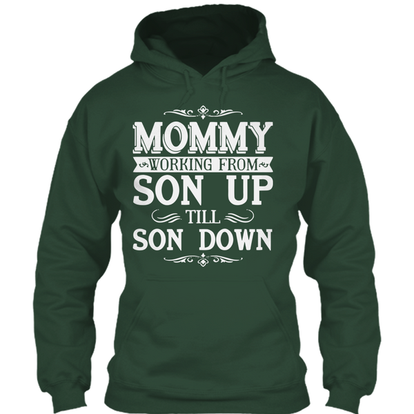 A black t-shirt with the shopify logo