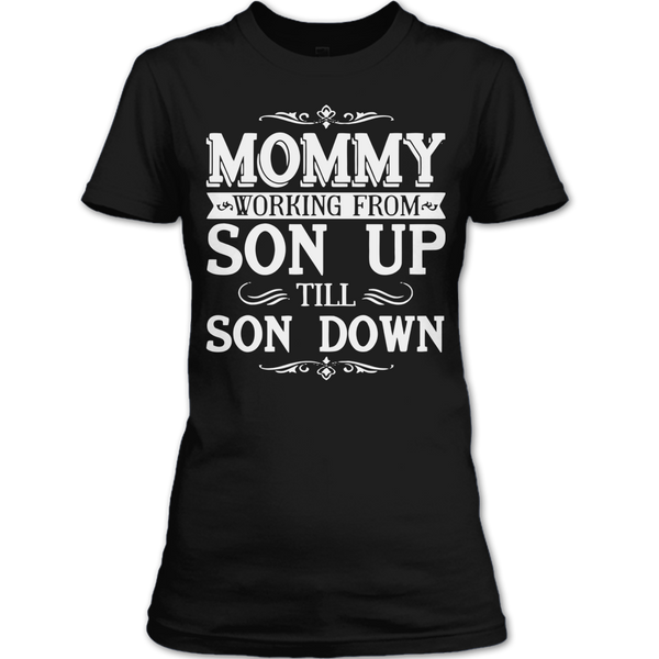 A black t-shirt with the shopify logo