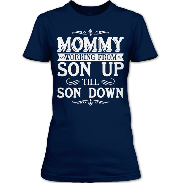 A black t-shirt with the shopify logo