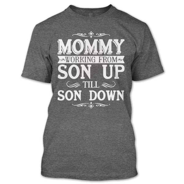 A black t-shirt with the shopify logo