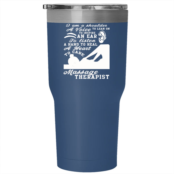 Massage Therapist Tumbler 30 oz Stainless Steel, Cute Massage Therapist Travel Mug