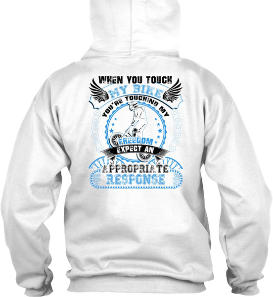 You Touch My Bike T Shirt, I Love Biker T Shirt