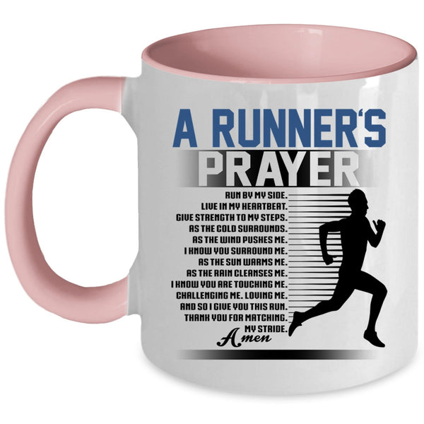 Best Gift For Runner Coffee Mug, A Runner's Prayer Accent Mug