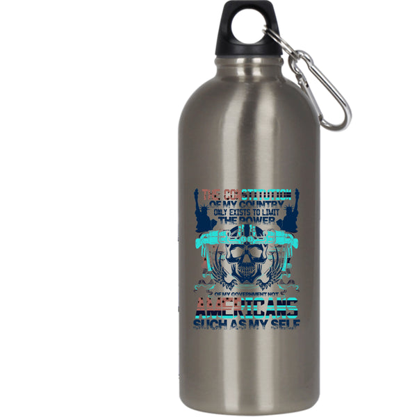 The Constitution Of My Country 20 oz Stainless Steel Bottle,Awesome American Outdoor Sports Water Bottle