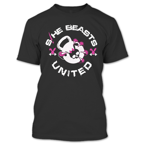 A black t-shirt with the shopify logo