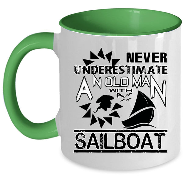 Funny Grandpas Coffee Mug, An Old Man With A Sailboat Accent Mug
