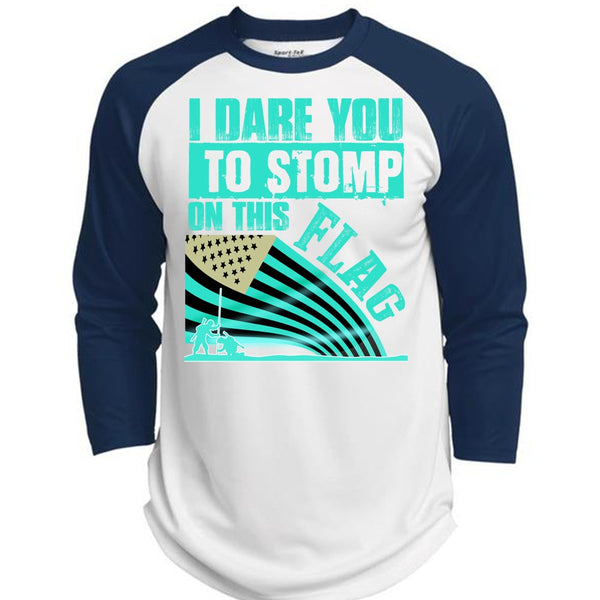 I Dare You To Stomp On This Flag T Shirt, I Love Veteran T Shirt, Awesome T-Shirts  (Polyester Game Baseball Jersey)