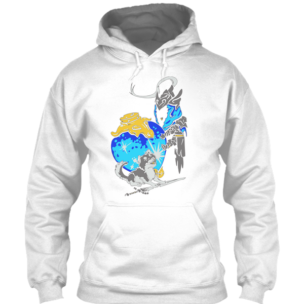 A black t-shirt with the shopify logo