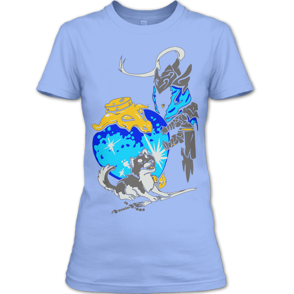 A black t-shirt with the shopify logo