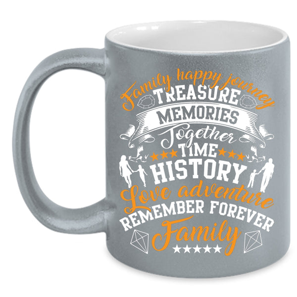 Family Happy Journey Coffee Mug, Remember Forever Family Coffee Cup