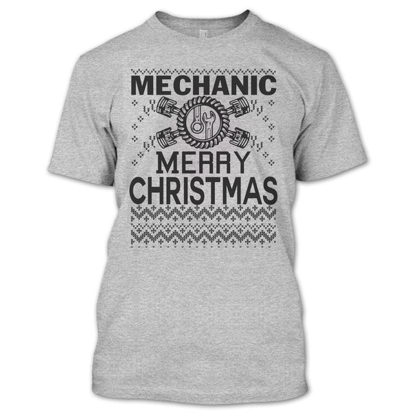 Mechanic Merry Christmas T Shirt, Merry Christmas Gift T Shirt