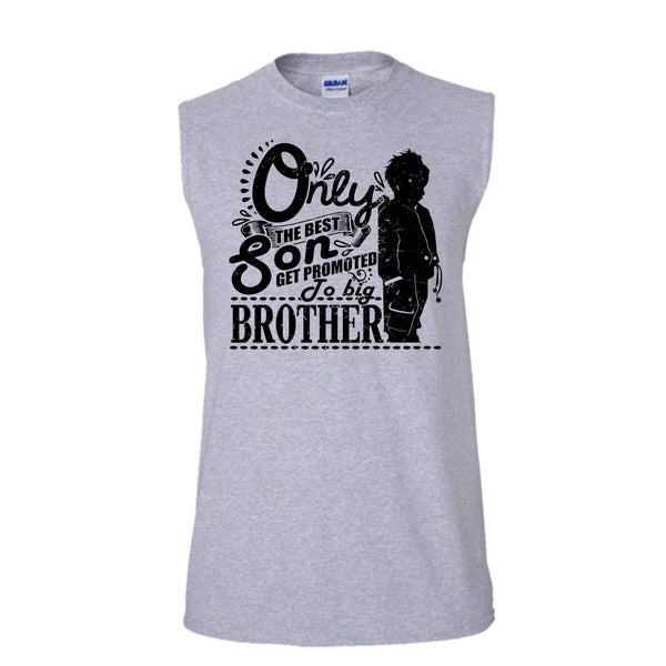 Only The Best Son T Shirt, Coolest Big Brother Tank Top (Men's Cotton Sleeveless)