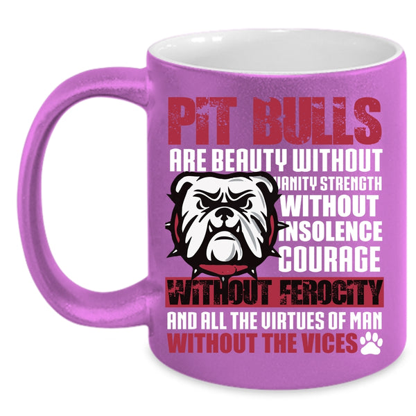 Pit Bulls Are Beauty Coffee Mug, Cool Pitbull Owner Coffee Cup