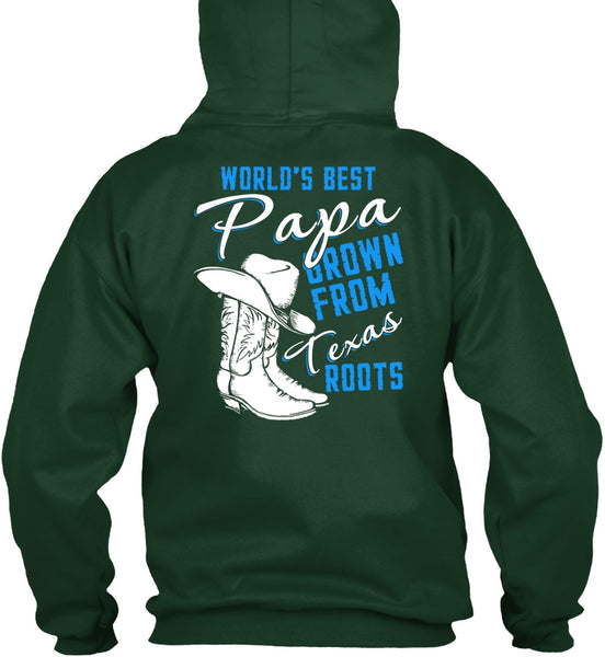 World's Best Papa T Shirt, Grown From Texas Roots T Shirt