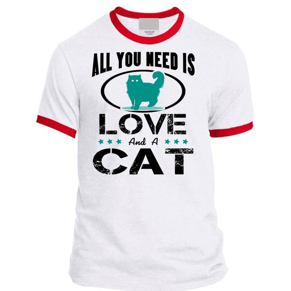 All You Need Is Love And A Cat T Shirt, Cool Pets T Shirt, I Love Cat T Shirt