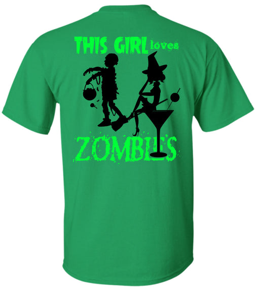 This Girl Loves Zombies T Shirt, Wait For Halloween T Shirt