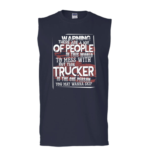 This Trucker T Shirt, Gift For Trucking T Shirt, Cool T Shirt (Men's Cotton Sleeveless)