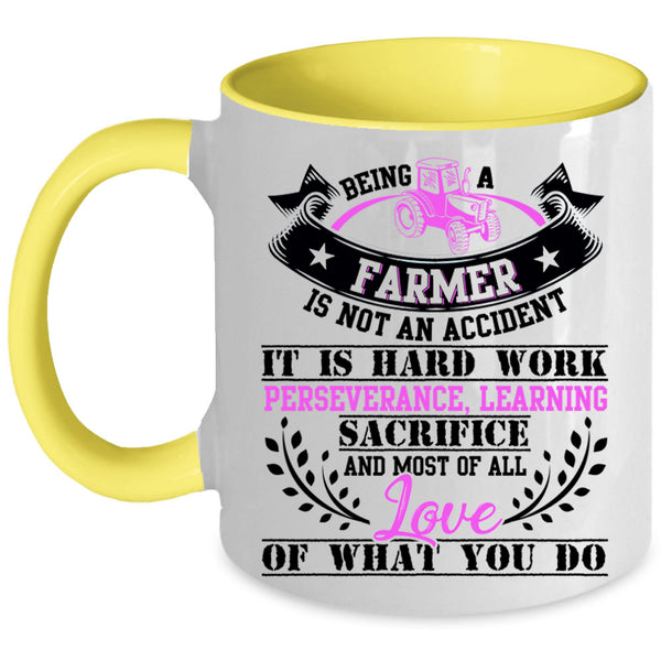 Best Gift For Farmer Coffee Mug, Being A Farmer Accent Mug