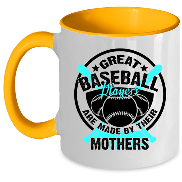 Cool Baseball Mom Coffee Mug, Great Baseball Players Accent Mug