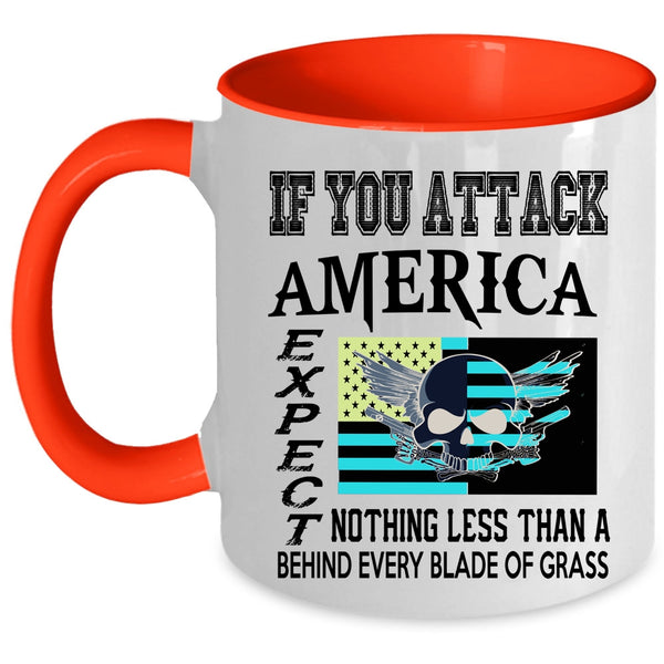 Cool Gift For American Coffee Mug, Cool American Flag Accent Mug