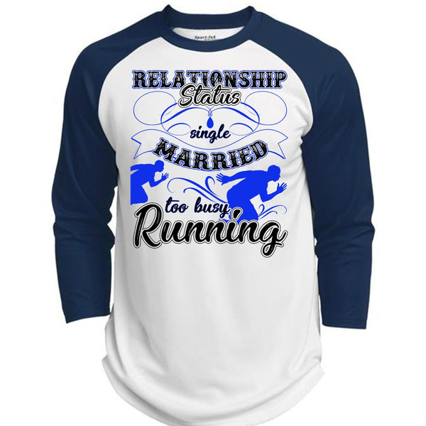Married Too Busy Running T Shirt, Being A Runner T Shirt, Awesome T-Shirts  (Polyester Game Baseball Jersey)