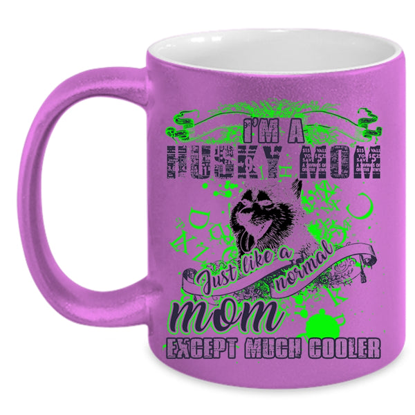 Awesome Husky Mom Coffee Mug, I'm A Husky Mom Accent Mug