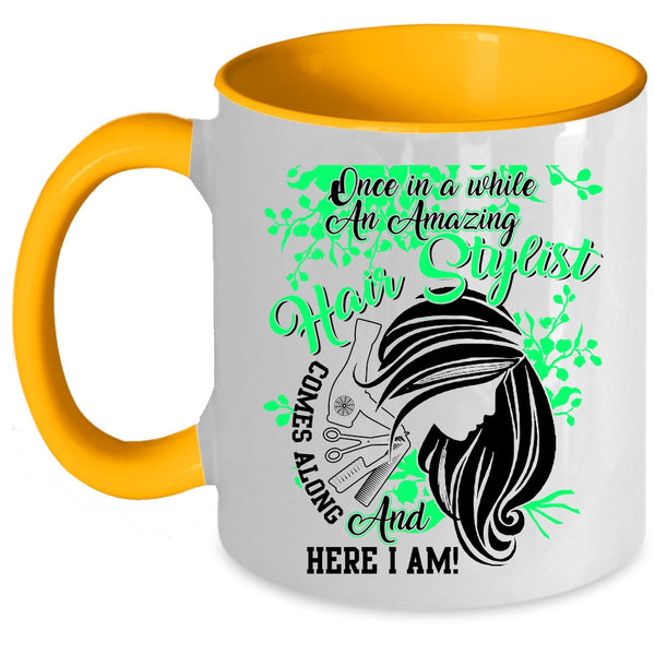 Cute Gift For Hairstylist Coffee Mug, Amazing Hair Stylist Accent Mug