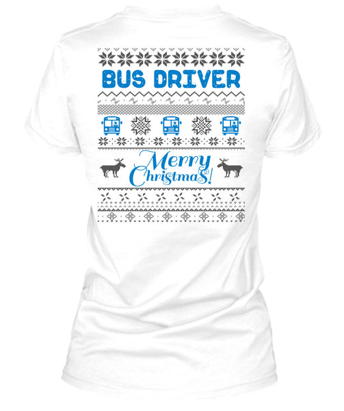 Bus Driver Merry Christmas T Shirt, I Love Driving T Shirt