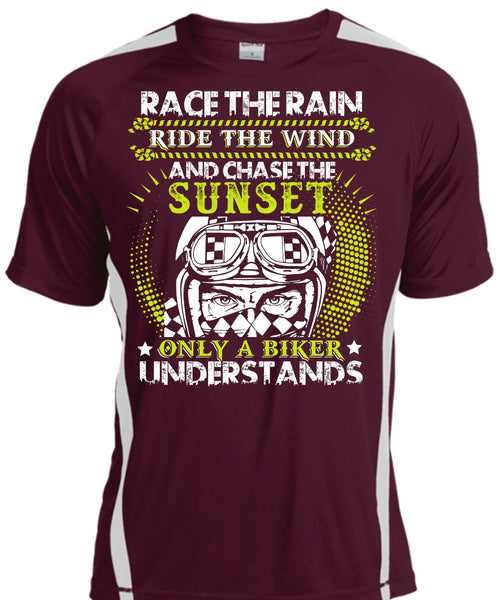 Race The Rain T Shirt, Only A Biker Understands T Shirt, Cool Shirt