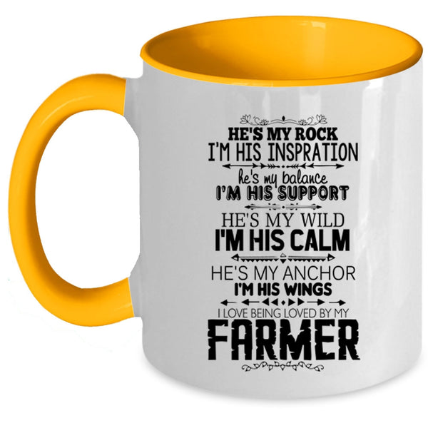 I Love Farmer Coffee Mug, I Love Being Loved By My Farmer Accent Mug