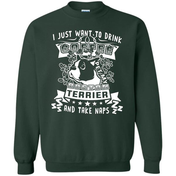 Pet My Boston Terrier And Take Nap T Shirt, Coolest Dog Lover Sweatshirt