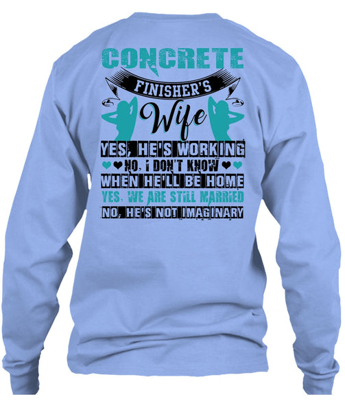 Concrete Finisher's Wife T Shirt, I Love Wife T Shirt