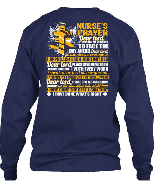 Nurse's Prayer T Shirt, Being A Nurse T Shirt