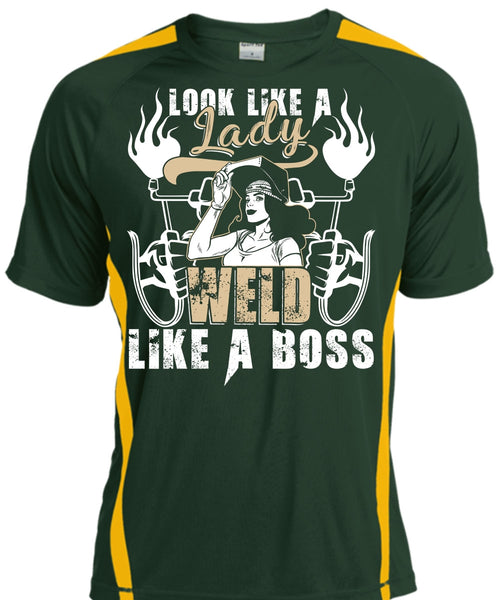Look Like A Lady Weld Like A Boss T Shirt, Being A Welder T Shirt, Cool Shirt